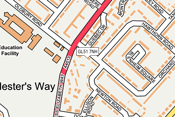 GL51 7NH map - OS OpenMap – Local (Ordnance Survey)