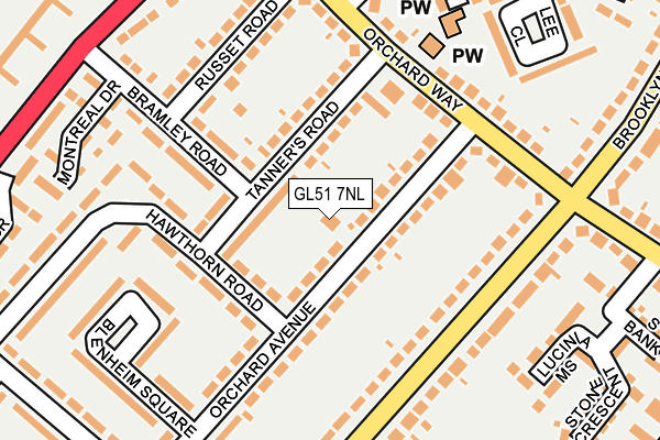 GL51 7NL map - OS OpenMap – Local (Ordnance Survey)