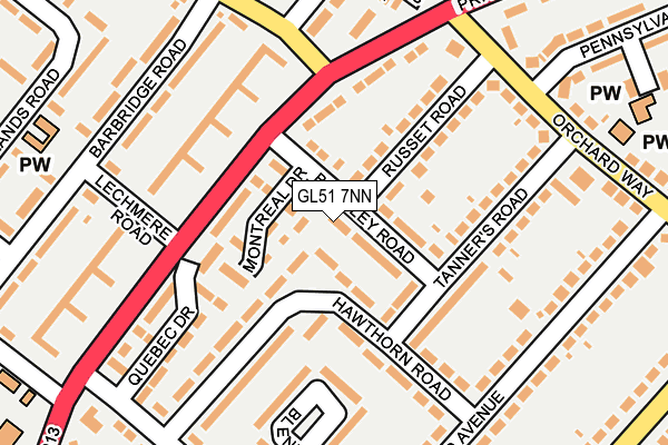 GL51 7NN map - OS OpenMap – Local (Ordnance Survey)