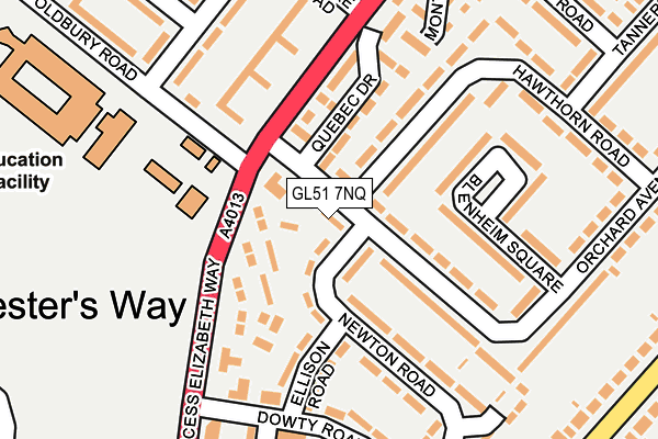 GL51 7NQ map - OS OpenMap – Local (Ordnance Survey)