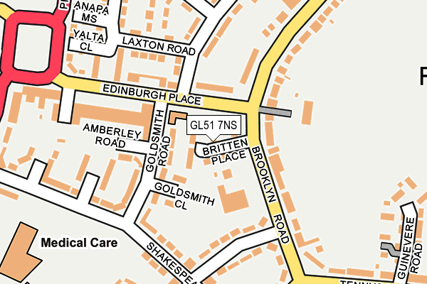 GL51 7NS map - OS OpenMap – Local (Ordnance Survey)