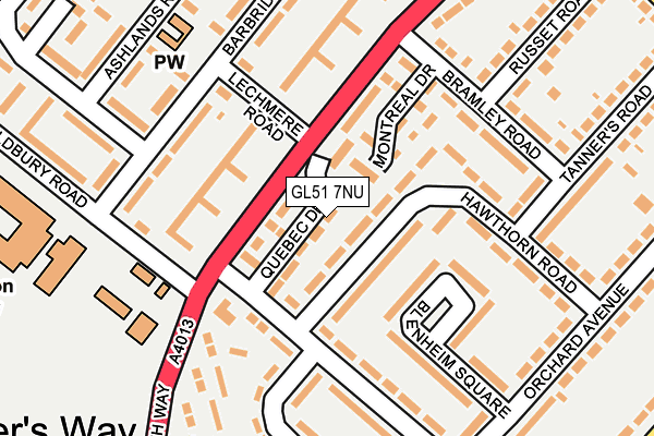 GL51 7NU map - OS OpenMap – Local (Ordnance Survey)