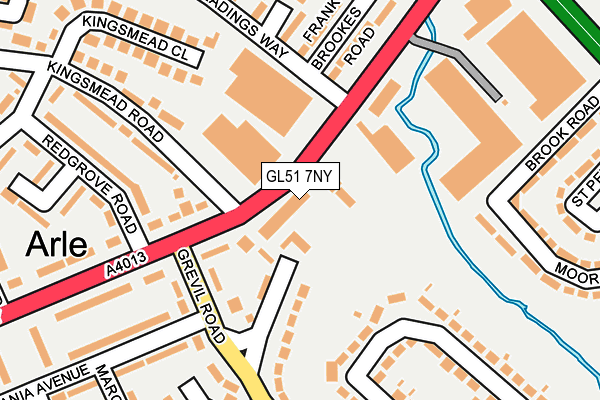 GL51 7NY map - OS OpenMap – Local (Ordnance Survey)