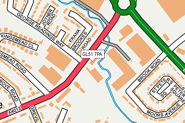 GL51 7PA map - OS OpenMap – Local (Ordnance Survey)