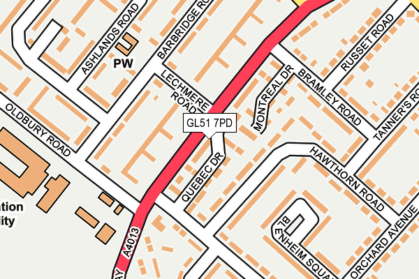 GL51 7PD map - OS OpenMap – Local (Ordnance Survey)