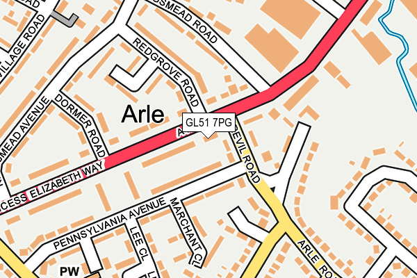 GL51 7PG map - OS OpenMap – Local (Ordnance Survey)