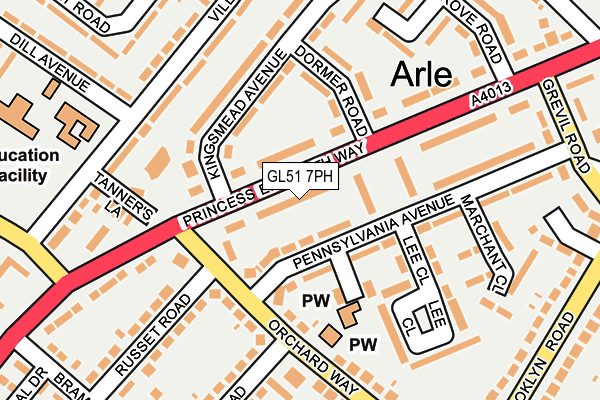 GL51 7PH map - OS OpenMap – Local (Ordnance Survey)