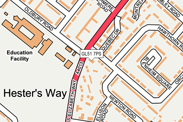 GL51 7PS map - OS OpenMap – Local (Ordnance Survey)