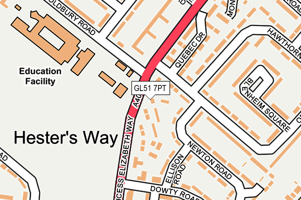 GL51 7PT map - OS OpenMap – Local (Ordnance Survey)