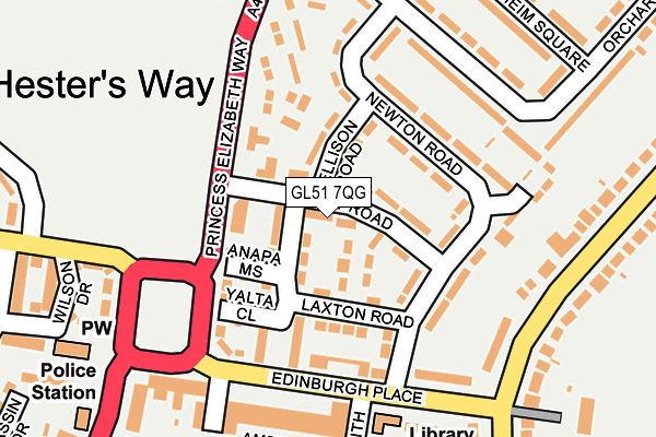 GL51 7QG map - OS OpenMap – Local (Ordnance Survey)