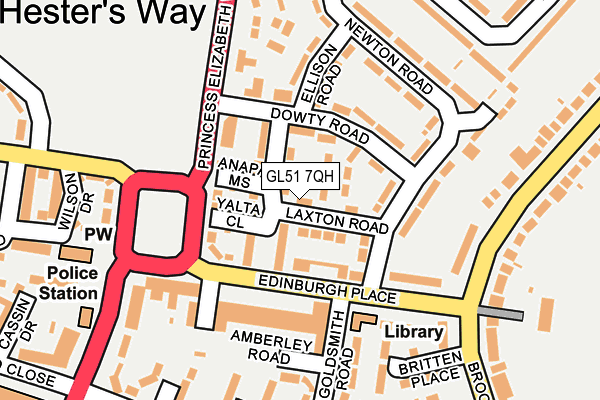 GL51 7QH map - OS OpenMap – Local (Ordnance Survey)