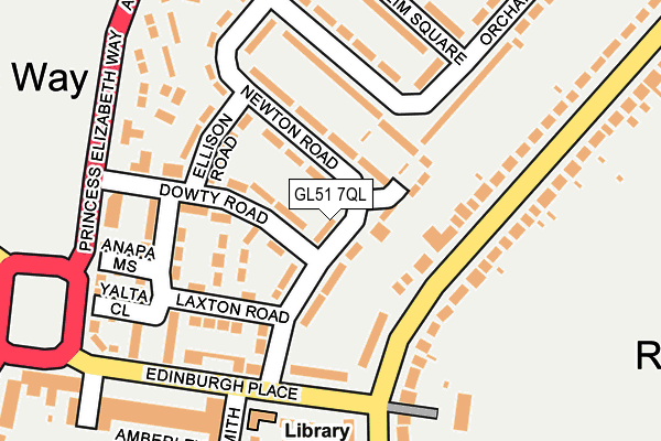 GL51 7QL map - OS OpenMap – Local (Ordnance Survey)