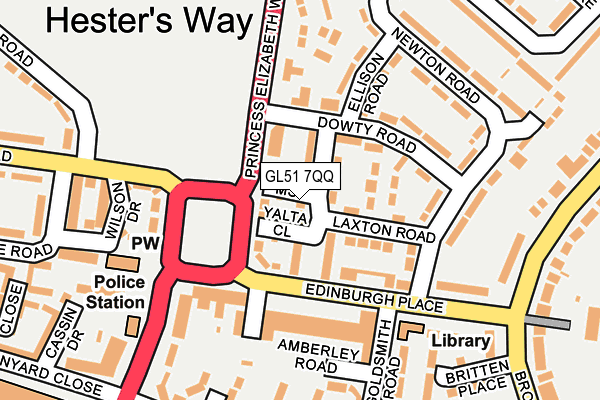 GL51 7QQ map - OS OpenMap – Local (Ordnance Survey)