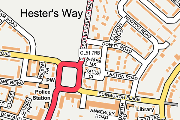 GL51 7RB map - OS OpenMap – Local (Ordnance Survey)