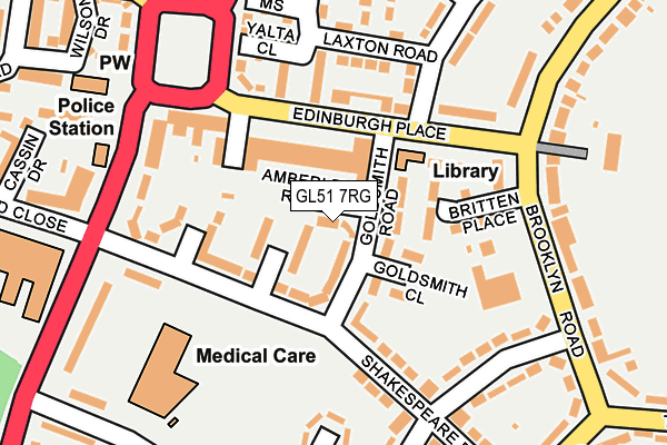 GL51 7RG map - OS OpenMap – Local (Ordnance Survey)