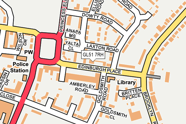 GL51 7RH map - OS OpenMap – Local (Ordnance Survey)