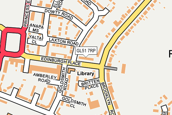 GL51 7RP map - OS OpenMap – Local (Ordnance Survey)