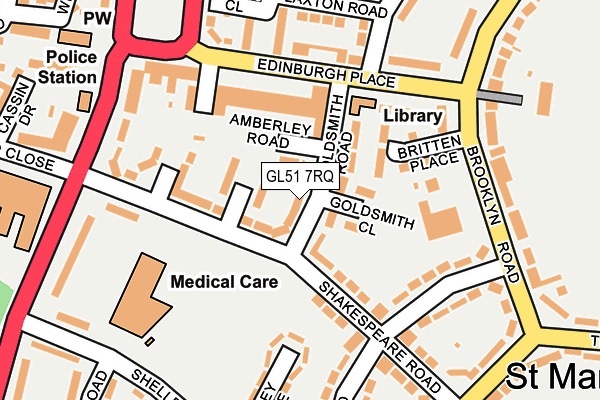 GL51 7RQ map - OS OpenMap – Local (Ordnance Survey)