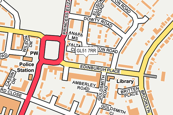 GL51 7RR map - OS OpenMap – Local (Ordnance Survey)
