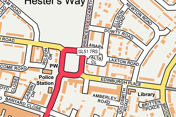 GL51 7RS map - OS OpenMap – Local (Ordnance Survey)