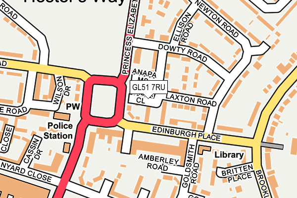 GL51 7RU map - OS OpenMap – Local (Ordnance Survey)