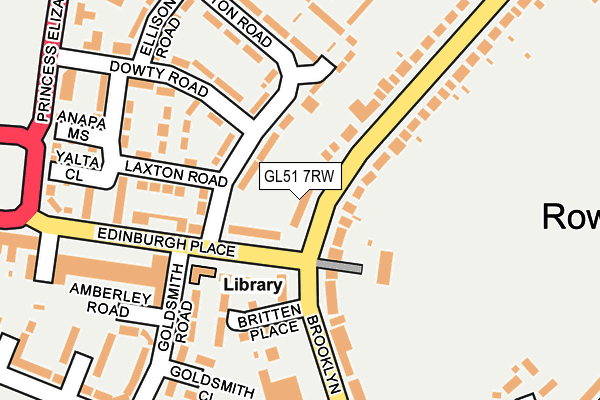 GL51 7RW map - OS OpenMap – Local (Ordnance Survey)