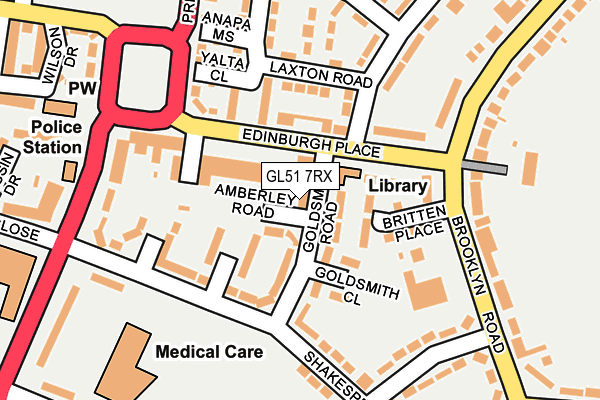 GL51 7RX map - OS OpenMap – Local (Ordnance Survey)