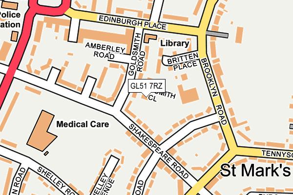 GL51 7RZ map - OS OpenMap – Local (Ordnance Survey)