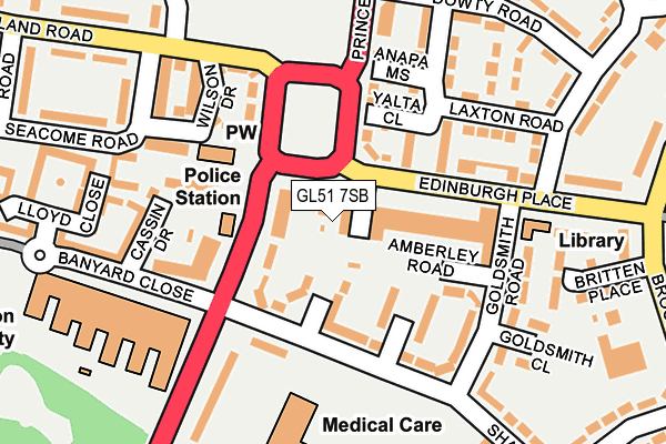 GL51 7SB map - OS OpenMap – Local (Ordnance Survey)