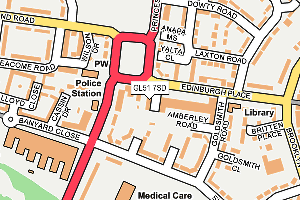 GL51 7SD map - OS OpenMap – Local (Ordnance Survey)