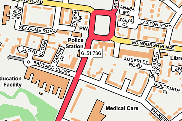 GL51 7SG map - OS OpenMap – Local (Ordnance Survey)