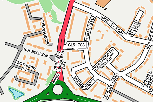 GL51 7SS map - OS OpenMap – Local (Ordnance Survey)