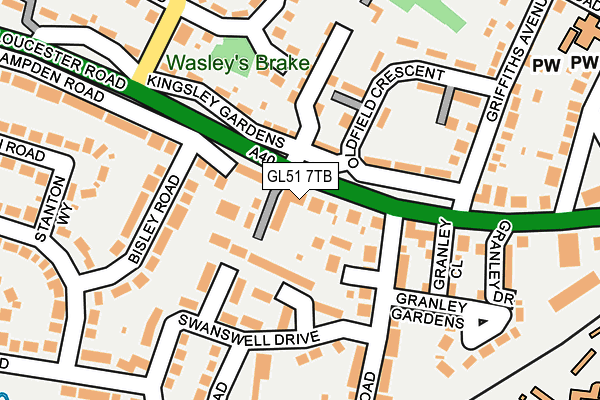 GL51 7TB map - OS OpenMap – Local (Ordnance Survey)