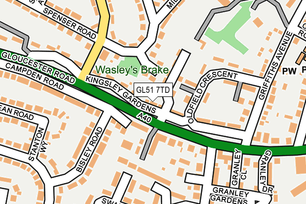 GL51 7TD map - OS OpenMap – Local (Ordnance Survey)