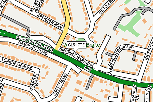 GL51 7TE map - OS OpenMap – Local (Ordnance Survey)