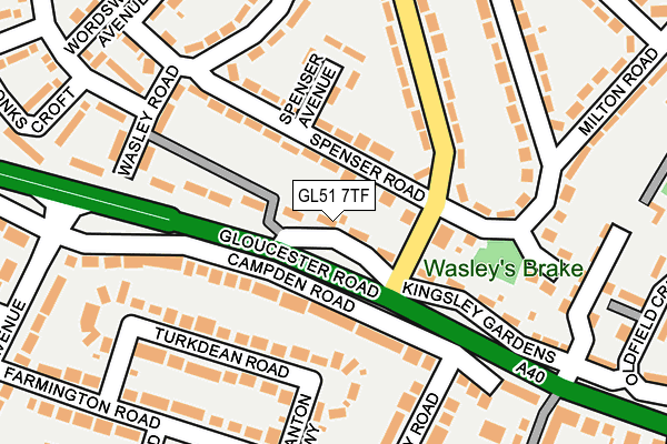 GL51 7TF map - OS OpenMap – Local (Ordnance Survey)