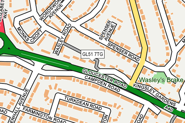 GL51 7TG map - OS OpenMap – Local (Ordnance Survey)