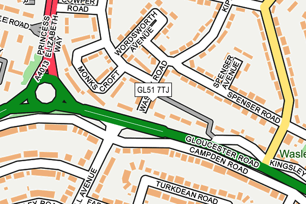 GL51 7TJ map - OS OpenMap – Local (Ordnance Survey)