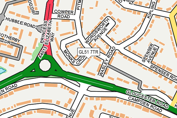 GL51 7TR map - OS OpenMap – Local (Ordnance Survey)