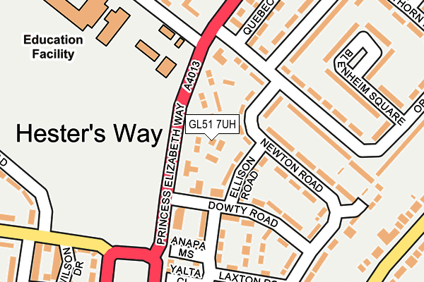 GL51 7UH map - OS OpenMap – Local (Ordnance Survey)