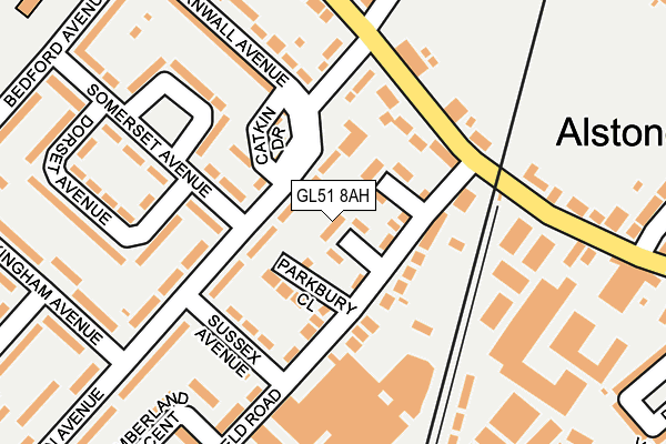 GL51 8AH map - OS OpenMap – Local (Ordnance Survey)