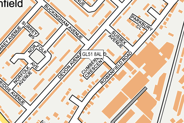 GL51 8AL map - OS OpenMap – Local (Ordnance Survey)