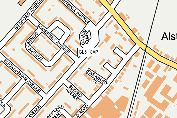 GL51 8AP map - OS OpenMap – Local (Ordnance Survey)