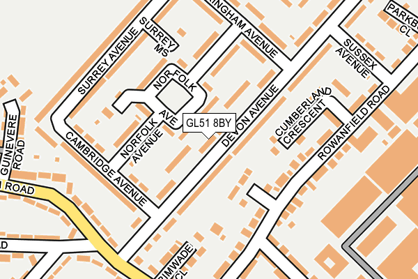 GL51 8BY map - OS OpenMap – Local (Ordnance Survey)