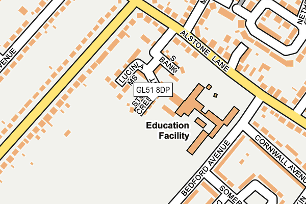 GL51 8DP map - OS OpenMap – Local (Ordnance Survey)