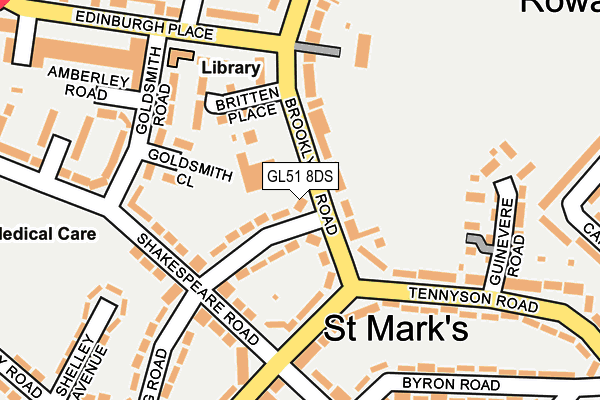 GL51 8DS map - OS OpenMap – Local (Ordnance Survey)