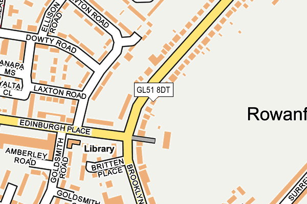 GL51 8DT map - OS OpenMap – Local (Ordnance Survey)