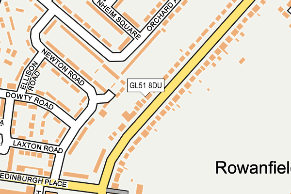 GL51 8DU map - OS OpenMap – Local (Ordnance Survey)