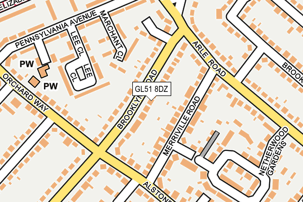 GL51 8DZ map - OS OpenMap – Local (Ordnance Survey)