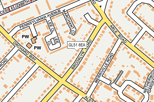 GL51 8EA map - OS OpenMap – Local (Ordnance Survey)